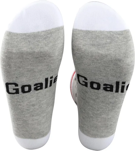 Miniatura 4 de PXTIDY 2 pares de calcetines de portero de hockey portero regalo de portero de hockey sobre hielo regalos para jugadores de hockey sobre hielo
