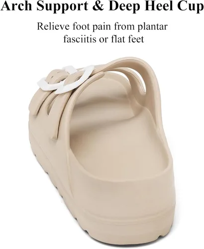 Miniatura 3 de Sandalias de plataforma para mujer con soporte de arco, hebilla ajustable, sandalias de playa para mujer, cómodas, ligeras, ultraacolchadas