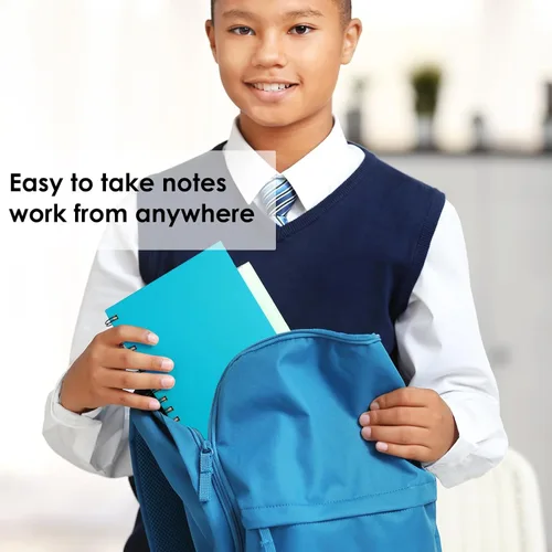 Miniatura 5 de LABUK 8 cuadernos en espiral de tapa dura, diarios en espiral A5, 160 páginas, papel grueso con rayas universitarias para trabajo, escuela