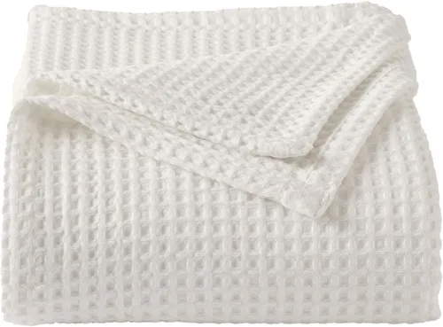 Miniatura 12 de Manta de cama 100% algodón con tejido gofrado Manta suave, transpirable y ligera para todas las estaciones Perfecta para acolchado Colección