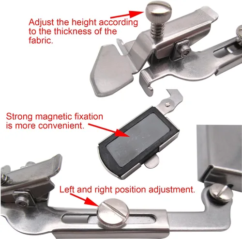 Miniatura 3 de CKPSMS Marca - 1SET magnetismo Swing Away ajustable Hemmer Edge Guide # KP-19276 para máquinas de coser domésticas e industriales