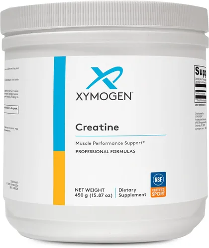 XYMOGEN Creatina - Creatina en polvo para apoyo muscular - Suplemento diario para fuerza, resistencia y masa muscular magra - Polvo sin sabor - Sin