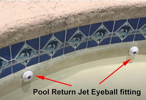 Miniatura 3 de ATIE Pool Spa Directional Flow Hydrostream Return Jet Fitting SP1419D con apertura ajustable de 3/4 pulgadas globo ocular giratorio para Hayward