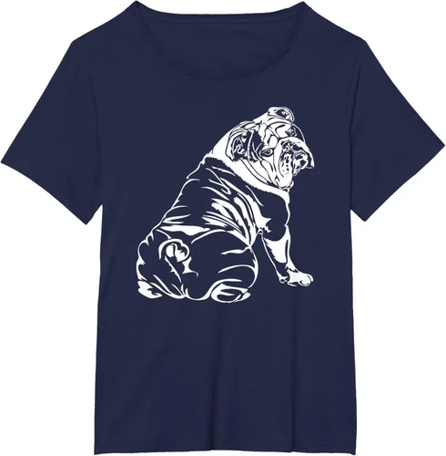 Miniatura 17 de Gracioso Bulldog Inglés playera perro Hund playera regalo, Azul (Heather blue)