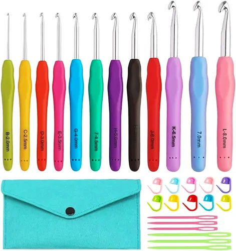 Miniatura 6 de Yarniss - Juego de ganchos de ganchillo ergonómicos grandes de 0.256 pulgadas, 0.276 pulgadas, 0.315 pulgadas, 0.354 pulgadas, 0.394 pulgadas