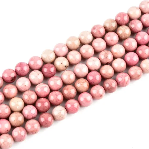 Miniatura 39 de Cuentas redondas naturales semipreciosas de piedra suelta para hacer joyas, brazaletes, collares Cuarzo rosa