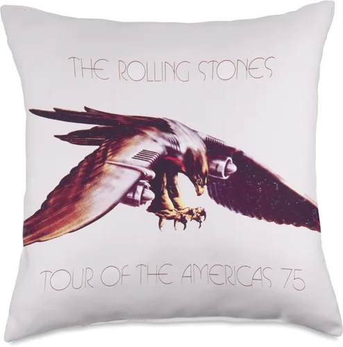 Miniatura 5 de The Rolling Stones - Almohada oficial de gira de las Américas 75, 16.0 x 16.0 in, multicolor