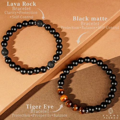 Miniatura 24 de Pulseras de cristal para mujeres y hombres, regalos de cumpleaños, hechas a mano de 0.236 in con cuentas de piedra para equilibrio de chakras