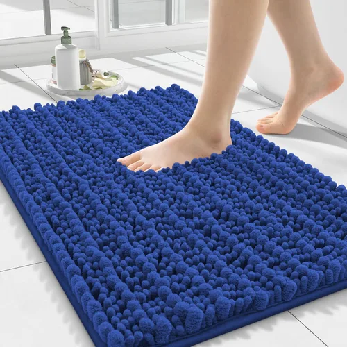 Miniatura 94 de Smiry Alfombras de Baño 24x16 pulgadas, Alfombras de Baño de Chenilla Extra Suaves y Absorbentes, Respaldo de Goma Antideslizante, Lavable a Máquina