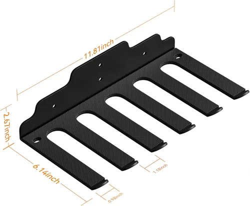 Miniatura 6 de JNIHEEP Colgador de Barra Olímpica, Estante de Barra de Gimnasio para Garaje, Estante de Montaje Vertical para Barras, Recubierto en Polvo Negro