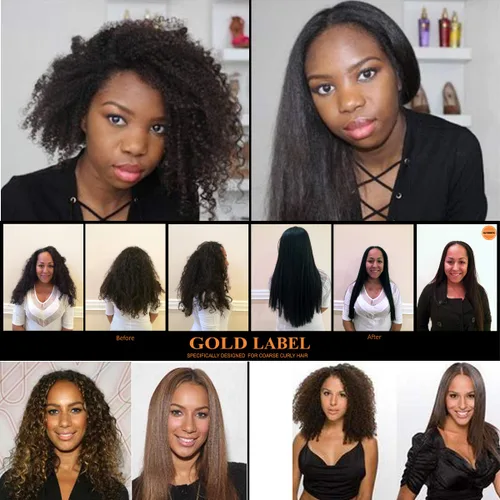 Miniatura 7 de Tratamiento Profesional de Keratina Chocolate Gold Label Set de 4 Botellas 8.1 fl oz, Fórmula Mejorada y Diseñada Para Los Tipos de Cabello Rizado