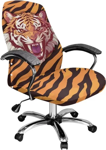 Miniatura 33 de Funda para silla de oficina de mármol morado, lavable, funda para silla de escritorio, fundas para silla de computadora para silla giratoria, silla