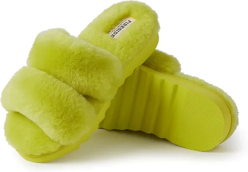 Miniatura 3 de Dearfoams Fireside Benalla - Pantuflas de piel de oveja de doble banda fácil de poner y quitar para mujer
