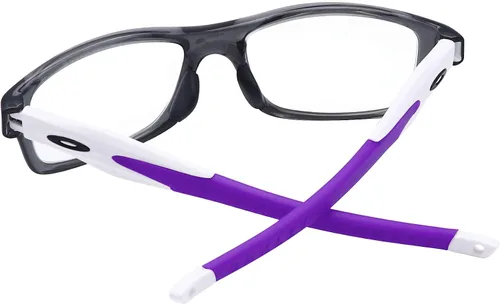 Miniatura 4 de BroLizard - Brazos de repuesto para Oakley Crosslink Glass Satin White Frame - Púrpura