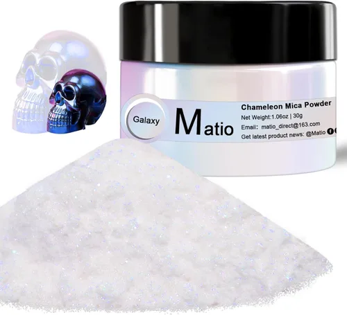 Miniatura 20 de Matio Polvo de Mica Camaleón, 10 * 5g Polvo Cromado, Pigmento de Efecto Nacarado con Cambio de Color, Juego de Polvo de Mica para Resina Epoxi
