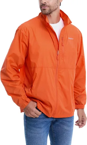 Miniatura 9 de clothin Chaqueta Cortavientos Ligera Empacable para Hombre Resistente al Agua para Senderismo Ciclismo al Aire Libre