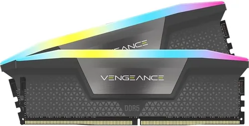 CORSAIR Vengeance RGB DDR5 64 GB (2 x 32 GB) 6000 MHz CL40 Kit de RAM de escritorio - Compatible con AMD EXPO e Intel XMP 3.0 - Gris