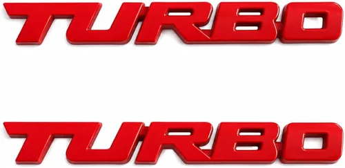 3D Turbo Advanced Car Side Fender Rear Trunk Emblema Adhesivo Adecuado para Decoración de Coche (Rojo)