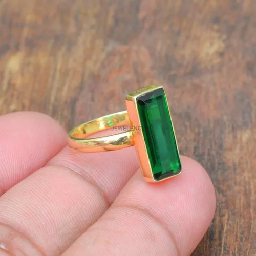 Miniatura 4 de Anillo de plata de ley maciza superpuesta de oro amarillo de 18 quilates para mujer, anillo de compromiso de plata esterlina, juego de bisel