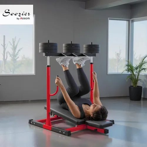 Miniatura 2 de Máquina de Prensa Vertical para Piernas Soozier, Capacidad de 660LBS, Máquina de Entrenamiento de Fuerza para Piernas con Posiciones Ajustables