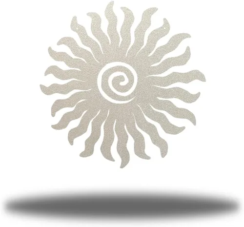 Miniatura 9 de Riverside Designs Sunburst - Arte de pared de metal para decoración al aire libre, resistente e impermeable, fabricado en Estados Unidos