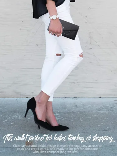 Miniatura 7 de Cartera de piel para mujer RFID con sobres ultrafinos