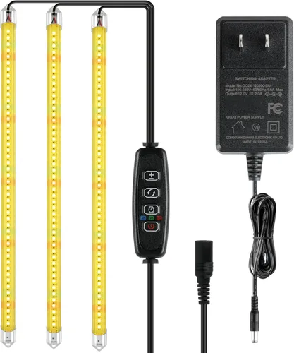 Miniatura 28 de iPower - Lámpara LED de crecimiento con espectro completo para plantas de interior, cuello de cisne ajustable, 2/3 modos de luz y 5/10 niveles rojo