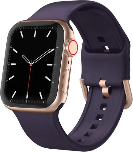 Miniatura 16 de Correa deportiva para Apple Watch, 49, 46, 45, 44, 42, 41, 40 y 38 mm, correa de silicona suave, cierre clásico, reemplazo para iWatch Series 11