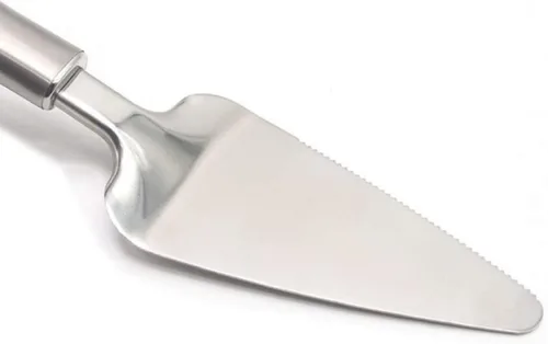 Miniatura 2 de ULTECHNOVO Servidor de tartas de acero inoxidable de 10.23 pulgadas, espátula de pizza triangular, cortador de pasteles para hornear, servir