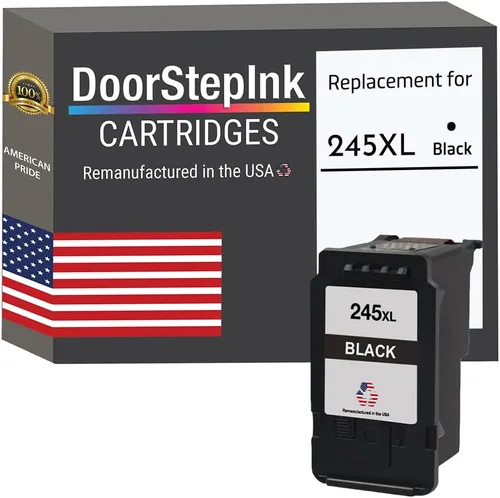 DoorStepInk PG-245XL - Cartucho de tinta remanufacturado negro para Canon PG-245XL - Compatible con Pixma TR4522/TS3120/MG2522/MG2922/TS302/MX490 -