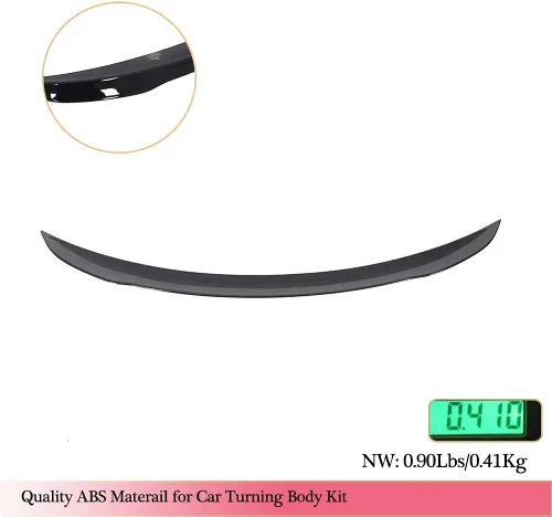 Miniatura 3 de Alerón de maletero compatible con Mercedes Benz Clase A W177 V177 A35 AMG Sedan 2019UP Negro ABS A160 A180 A200 A220 A250 Tapa trasera del maletero