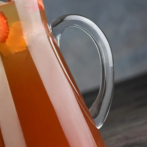 Miniatura 5 de Sizikato Jarra de agua de cristal transparente, jarra de jugo de bebida de 20 onzas