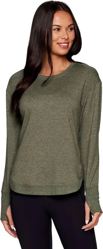Miniatura 3 de RBX Active - Sudadera ligera de felpa francesa de manga larga para mujer