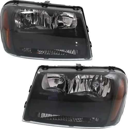 Evan Fischer Faro delantero lateral del conductor y del pasajero para Chevrolet Trailblazer 2006-2009 halógeno con bombilla(s) sin barra de rejilla