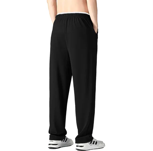 Miniatura 40 de Pantalones deportivos para hombre con bolsillos con cremallera, pantalones deportivos ligeros, pantalones de entrenamiento holgados atléticos