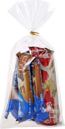 Miniatura 3 de LISM 400 bolsas transparentes de celofán de plástico duradero de 4 x 9 pulgadas de grosor con lazos de torsión coloridos, embalaje de panadería