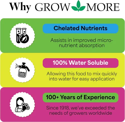 Miniatura 4 de Grow More Fertilizante Hawaiian Bud and Bloom 5-50-17 Libre de Urea - 1.5 libras de Fertilizante Potenciador de Floración Soluble en Agua