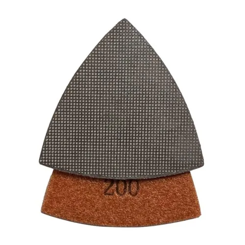 Miniatura 6 de Almohadillas de pulido triangulares de diamante de 3 "para multiherramientas oscilantes, altura de segmento de 0.118 in, galvanizado, grano 60