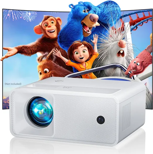 Miniatura 9 de CiBest Mini proyector, proyector de video de soporte Full HD 1080P mejorado, proyector de película pequeña portátil, compatible con Mini negro
