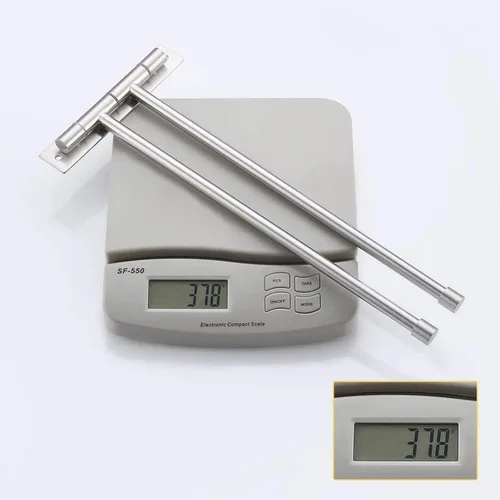 Miniatura 8 de KES Barra de Toallas para Baño de 13.8 Pulgadas, Montaje Basculante, Brazo Extensible, Soporte de Pared de 2 Brazos, Acero Inoxidable SUS304