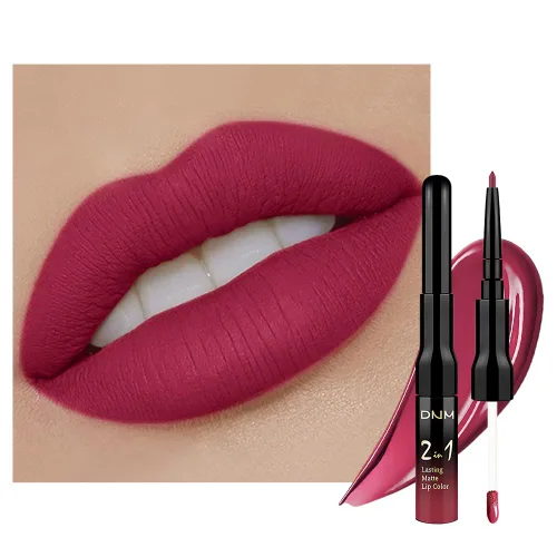 Miniatura 9 de evpct 3 Piezas Delineador de Labios Mate Ciruela Oscuro Morado Rosa Rojo Oscuro y Juegos de Lápiz Labial Líquido para Mujeres de Larga Duración