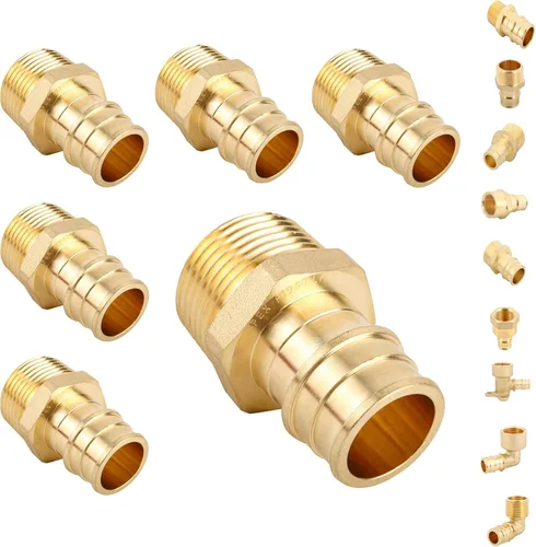 Miniatura 11 de PEX A accesorios de latón de expansión, 1/2 "x 1/2" Codo de oreja NPT hembra para tubería Pex-a (ASTM F1960) -10P