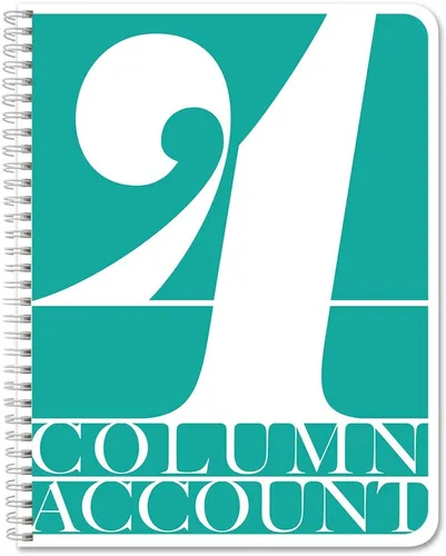 Miniatura 24 de BookFactory Libro de contabilidad de 2 columnas/libro de cuentas/libro de contabilidad/cuaderno (libro columnar de dos columnas) – tapa dura