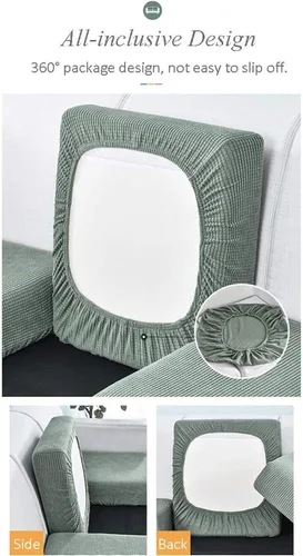 Miniatura 4 de Cojín protector para sala de estar, protege la funda de cojín del sofá, protector de cojín de sofá de alta elasticidad, funda de asiento de sofá