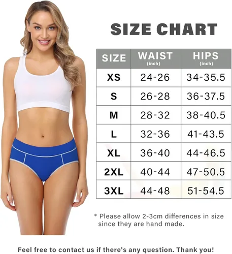 Miniatura 5 de wirarpa - Ropa interior elástica de algodón para mujer cómodas de media cintura pantaletas transpirables Multipaquete