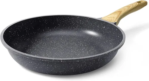Miniatura 15 de GiPP Sartén antiadherente de cerámica - sartén de 10 pulgadas saludable, antiadherente, no tóxica, compatible con inducción, sartén de tortilla, Gris