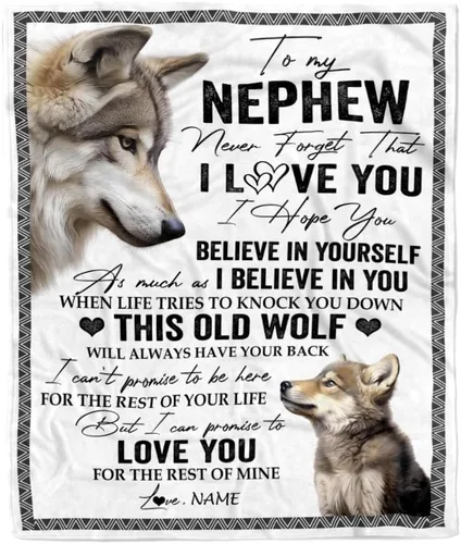 Miniatura 37 de Manta personalizada con texto en inglés «To My Nephew from Aunt Uncle Auntie I Love You Hugs» (texto en inglés) con texto en inglés «To My Nephew»