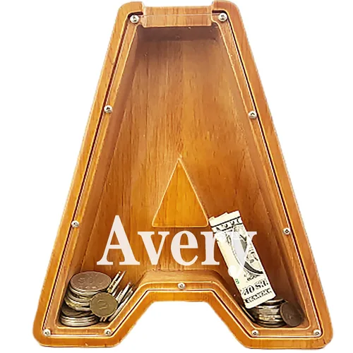 Miniatura 8 de Alcancia personalizada grande de madera con letras, alcancía para monedas, alcancía personalizada con nombre, puede ser utilizada como regalo de J