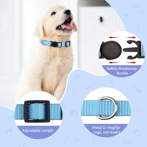 Miniatura 3 de Collares para Cachorros para Camada, Collares para Cachorros Pequeños de Nylon Suave de Seguridad para Parto de Camada para Mascotas Recién Nacidas