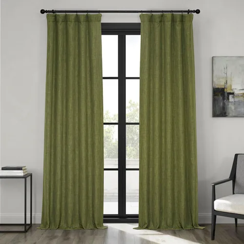 Miniatura 42 de HPD Half Price Drapes - Cortinas de lino sintético para sala de estar (2 paneles) - 100 pulgadas de ancho x 84 pulgadas de largo - Cortinas